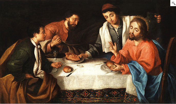 Christus beim Brotbrechen in Emmaus