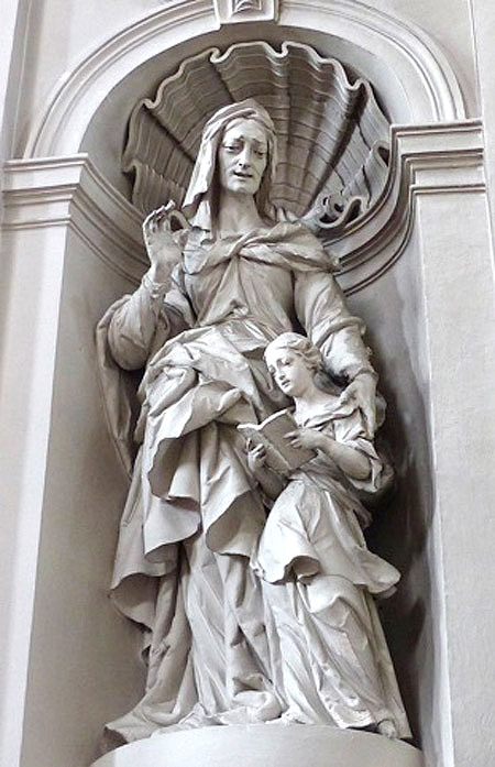 Diego Carlone, S. Anna con la figlia Maria, chiesa dell'ospedale di S. Giovanni, Salisburgo