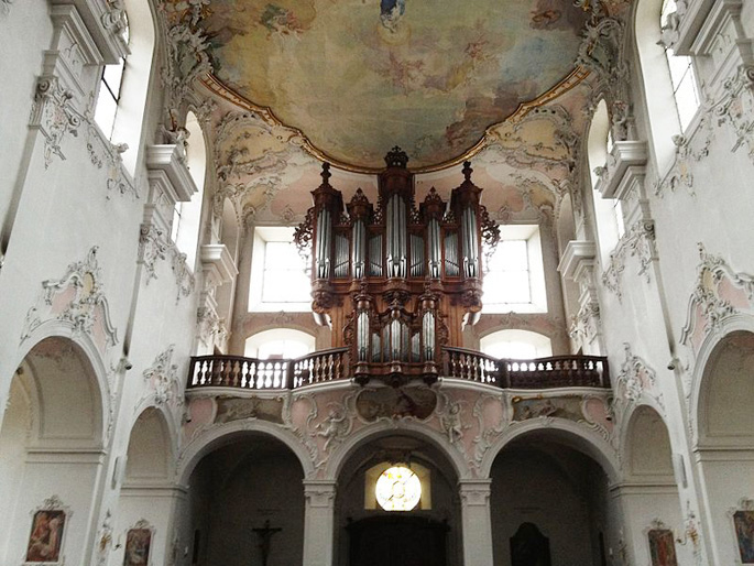 Cattedrale di Arlesheim, organo Silbermann e stucchi di Francesco