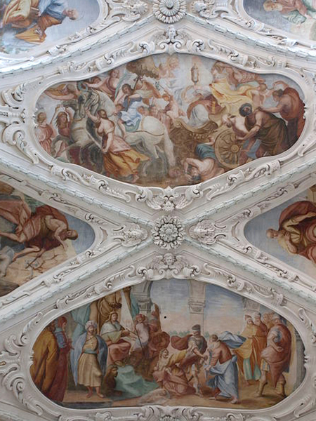 affreschi nella chiesa parrocchiale di S. Margherita,
