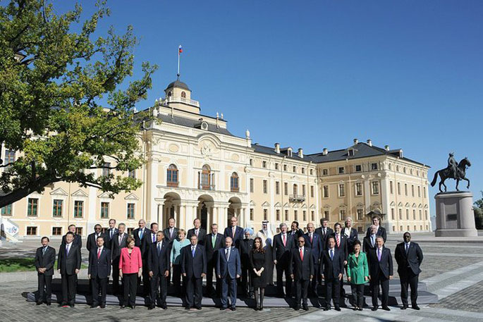 Vertice del G20, ospitato nel palazzo di Costantino, settembre 2013