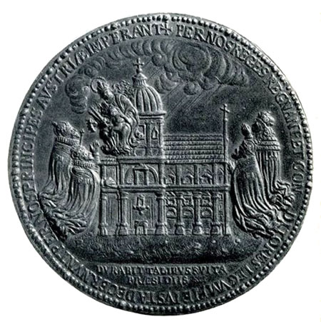 medaglia di fondazione della chiesa dei Domenicani