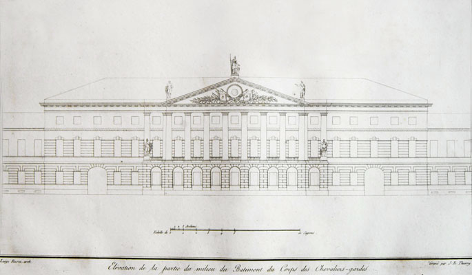 Particolare dell'edificio principale per la cavalleria, 1803-1806