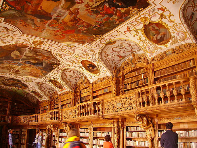 Klosterbibliothek Waldsassen, mit Stuckaturen von Paolo Marazzi