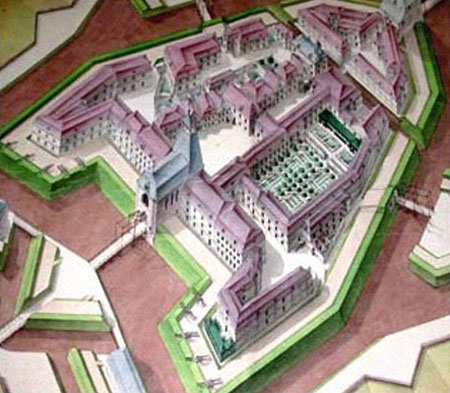 Modello della fortezza di Ingerburg del 1792, solo in parte realizzata