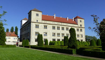 Castello di Bučovice (CZ), veduta dal giardino
