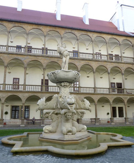 Castello di Bučovice (CZ), fontana di Bacco