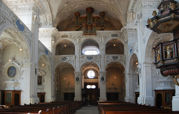 Decorazioni in stucco della chiesa dei gesuiti, Soletta, 1686-1688