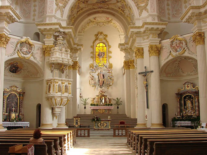 Wallfahrtskirche Mariahilf in Freystadt, Oberpfalz, erbaut 1700-1710 von Giovanni Antonio Viscardi